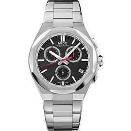 MIDO MIDO Multifort 8 Black One Crown Chronograph Automatic Bracelet Watch, 40mm 