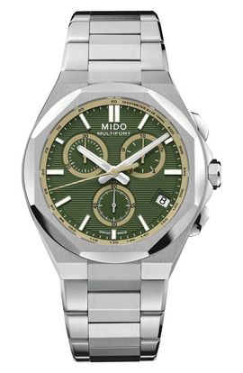 MIDO MIDO Multifort 8 Khaki One Crown Chronograph Automatic Bracelet Watch, 40mm