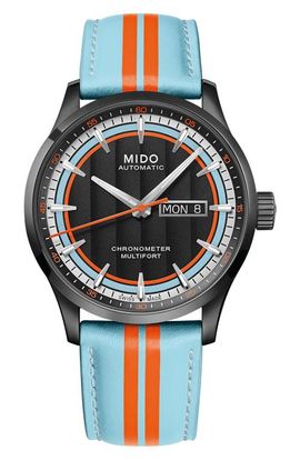 MIDO MIDO Multifort Chronometer 1 Racer Automatic Leather Strap Watch Gift Set, 42mm