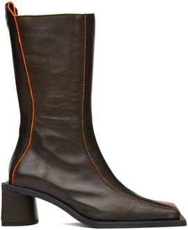 Miista Miista Brown & Orange Bara Boots