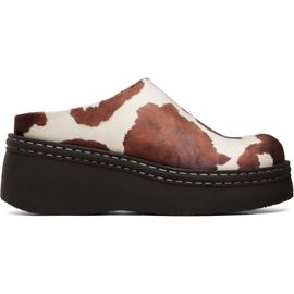 Miista Miista Brown & White Kristi Mule Flats