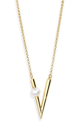 Mikimoto Mikimoto Akoya Pearl Triangular Pendant Necklace