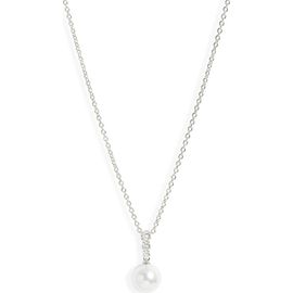 Mikimoto Mikimoto Morning Dew Akoya Pearl & Diamond Pendant Necklace