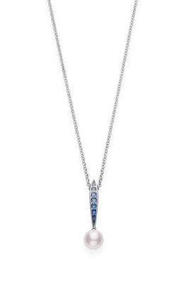 Mikimoto Mikimoto Ocean Sapphire & Pearl Pendant Necklace
