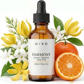 MIKO Miko Harmony Essential Oil with Jasmine, Mandarin & Ylang Ylang 100% Organic 15ml