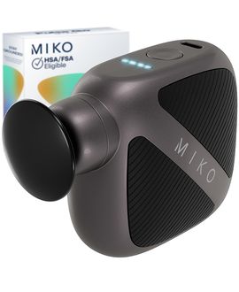 Miko Miko Pulse Go Portable Massage Gun with Adjustable Intensity and Interchangeable Heads for Targeted Muscle Relief