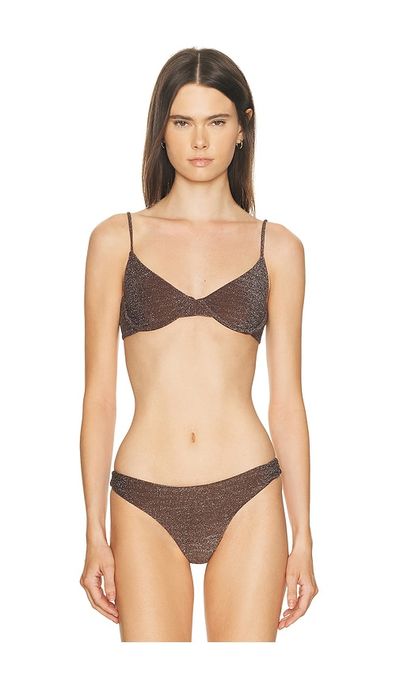 MIKOH MIKOH Lurex Bosa Bikini Top