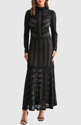 a line long sleeve formal dress Dolman Sleeve Rib Maxi Dress- Dark Teal M / Dark Teal