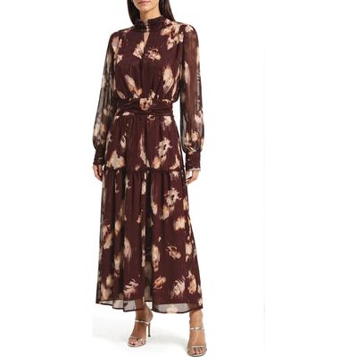 Mila Mae Mila Mae Long Sleeve Floral Maxi Dress