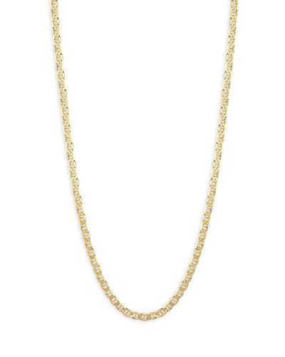Milanesi And Co Milanesi And Co 18K Yellow Gold on Sterling Silver 6mm Mariner Link Chain Necklace, 20