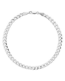 Milanesi And Co Milanesi And Co Men's Sterling Silver 5mm Curb Chain Bracelet