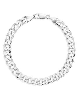 Milanesi And Co Milanesi And Co Men's Sterling Silver 7mm Curb Chain Bracelet