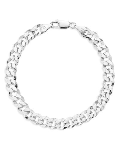 Milanesi And Co Milanesi And Co Men's Sterling Silver 7mm Curb Chain Bracelet