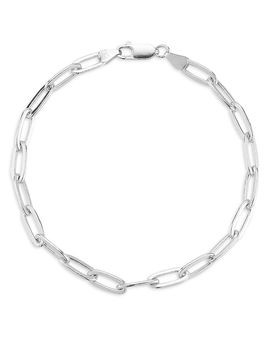 Milanesi And Co Milanesi And Co Men's Sterling Silver Paperclip Chain Bracelet