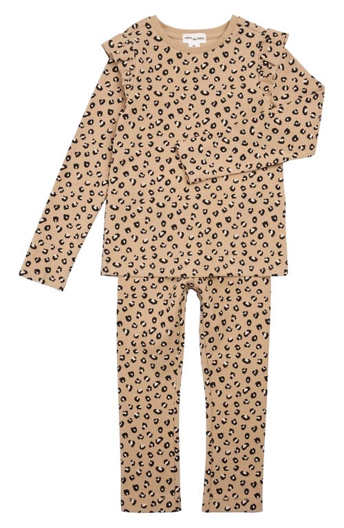 MILES BABY MILES BABY Kids' Leopard Print Long Sleeve Top & Leggings Set
