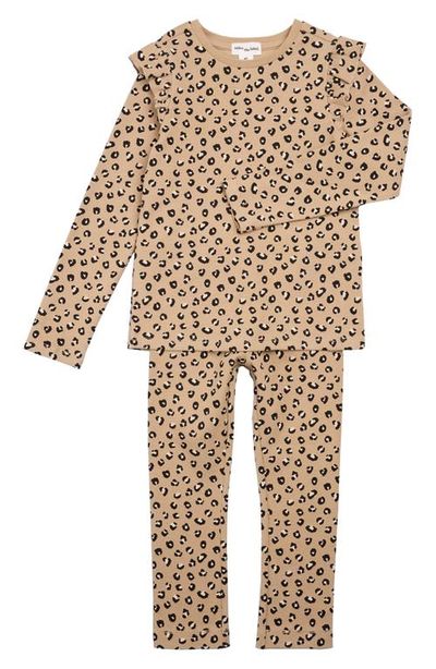 MILES BABY MILES BABY Kids' Leopard Print Long Sleeve Top & Leggings Set