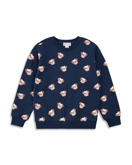 Miles The Label Miles The Label Boys Bulldogs Print on Dress Blue Sweatshirt