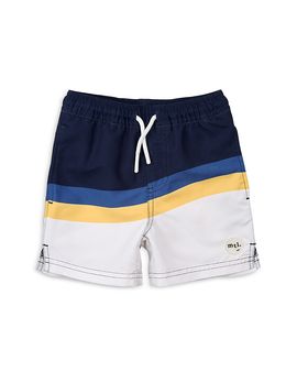 Miles The Label Miles The Label Boys' Striped Swim Trunks