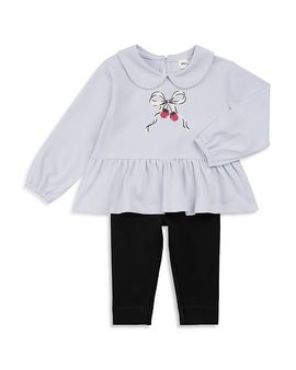 Miles The Label Miles The Label Girls' Bow Print Legging Set