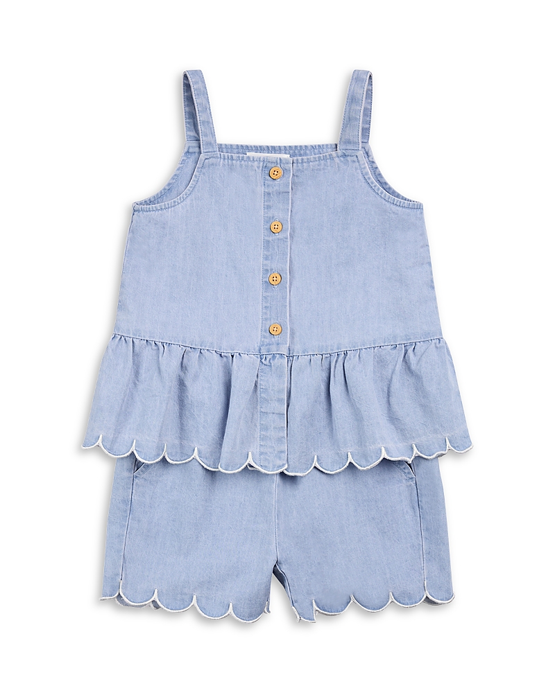 Miles The Label Miles The Label Girls' Chambray Shorts Set