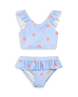 Miles The Label Miles The Label Girls' Seashells Print Two Piece Swimsuit