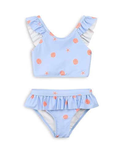 Miles The Label Miles The Label Girls' Seashells Print Two Piece Swimsuit