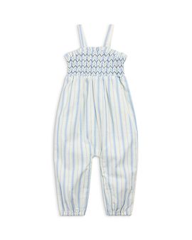 Miles The Label Miles The Label Girls' Striped Woven Coverall