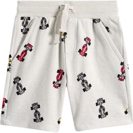 MILES THE LABEL MILES THE LABEL Kids' Race Car Print Organic Cotton Shorts
