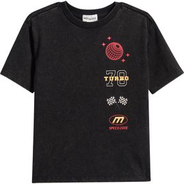 MILES THE LABEL MILES THE LABEL Kids' Racing Acid Wash Graphic T-Shirt