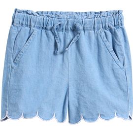 MILES THE LABEL MILES THE LABEL Kids' Scallop Chambray Shorts