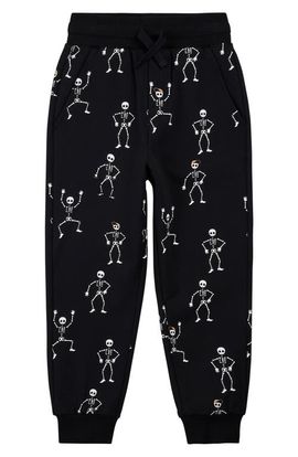 MILES THE LABEL MILES THE LABEL Kids' Skeleton Print Knit Jogger Pants