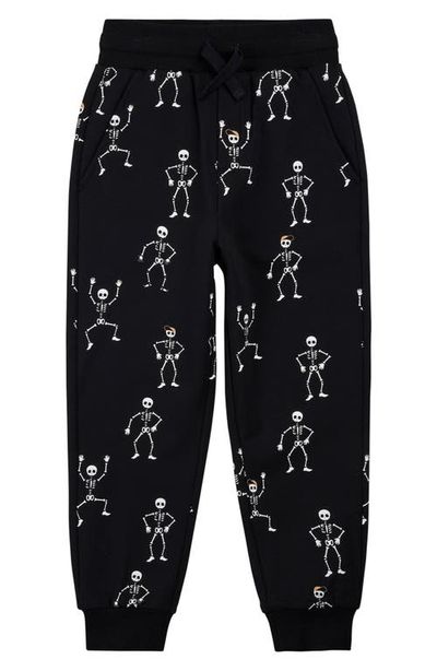 MILES THE LABEL MILES THE LABEL Kids' Skeleton Print Knit Jogger Pants