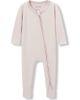 Milkbarn Milkbarn Luxe Solid Zipper Footed Romper - 1