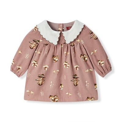 Milkbarn Milkbarn Organic Corduroy Long Sleeve Collared Dress
