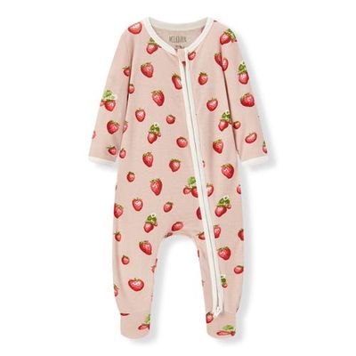 Milkbarn Milkbarn Organic Cotton Zipper Footed Romper