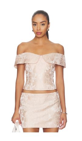 Milkwhite Milkwhite Brocade Corset Top