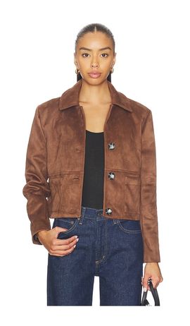 Milkwhite Milkwhite Cropped Faux Leather Jacket