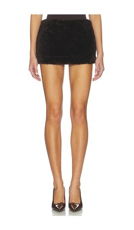 Milkwhite Milkwhite Faux Fur Mini Skort