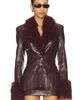 Milkwhite Milkwhite Fitted Blazer With Faux Fur Detail - 1