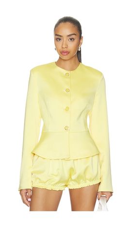 Milkwhite Milkwhite Satin Button Up Blazer