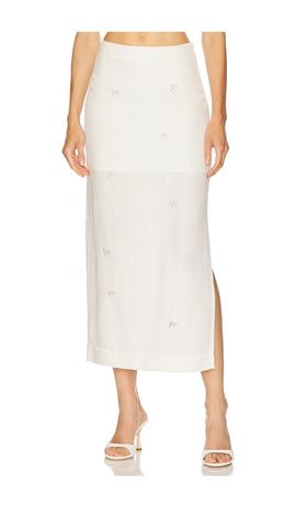 Milkwhite Milkwhite x REVOLVE Midi Skirt With Mini Strass Bows