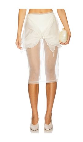 Milkwhite Milkwhite x REVOLVE Organza Midi Skirt With Big Bow