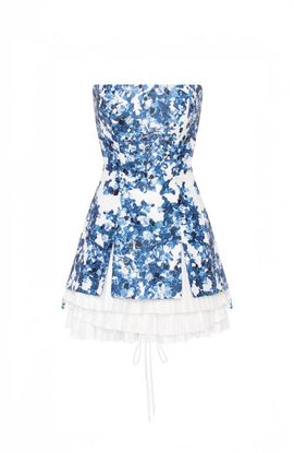 Milla Milla Strapless Mini Dress With Accent Lacing