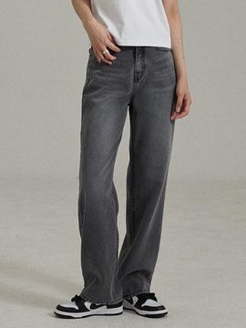 MILLIONCOR High Waisted Long Loose Wide Denim [Grey]