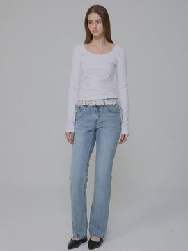 MILLIONCOR Straight Classic Denim Pants [Light Blue]