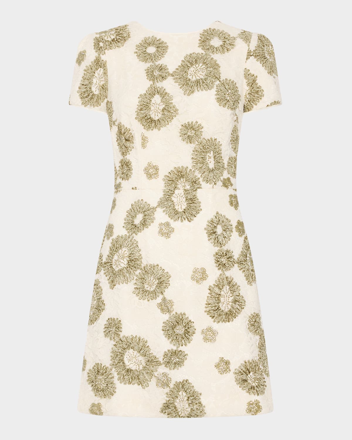 Milly Daisy Embroidered Lace Mini Dress