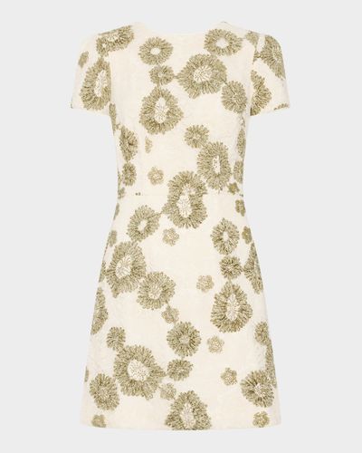 Milly Daisy Embroidered Lace Mini Dress