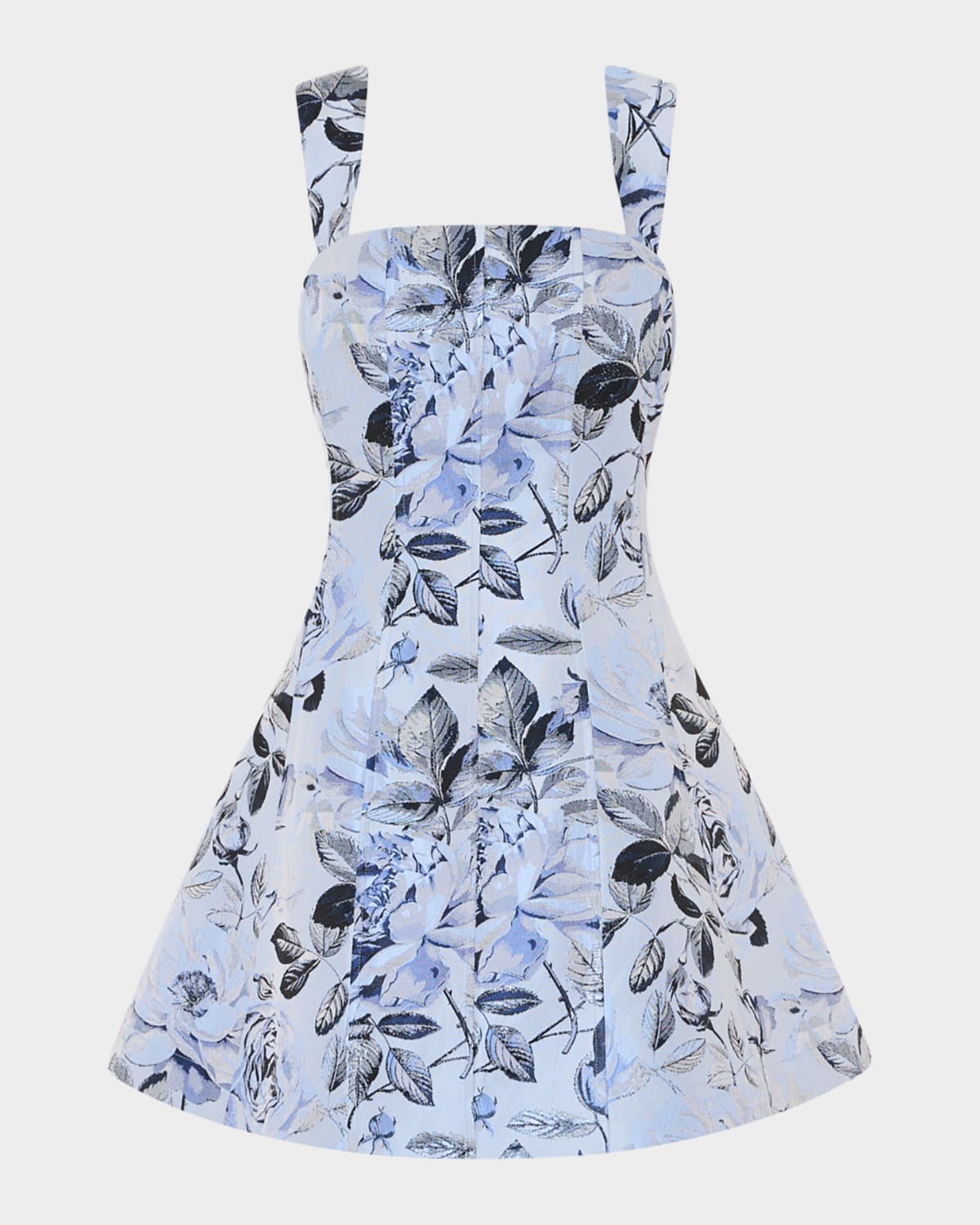 Milly Elodie Floral Jacquard Fit-&-Flare Mini Dress