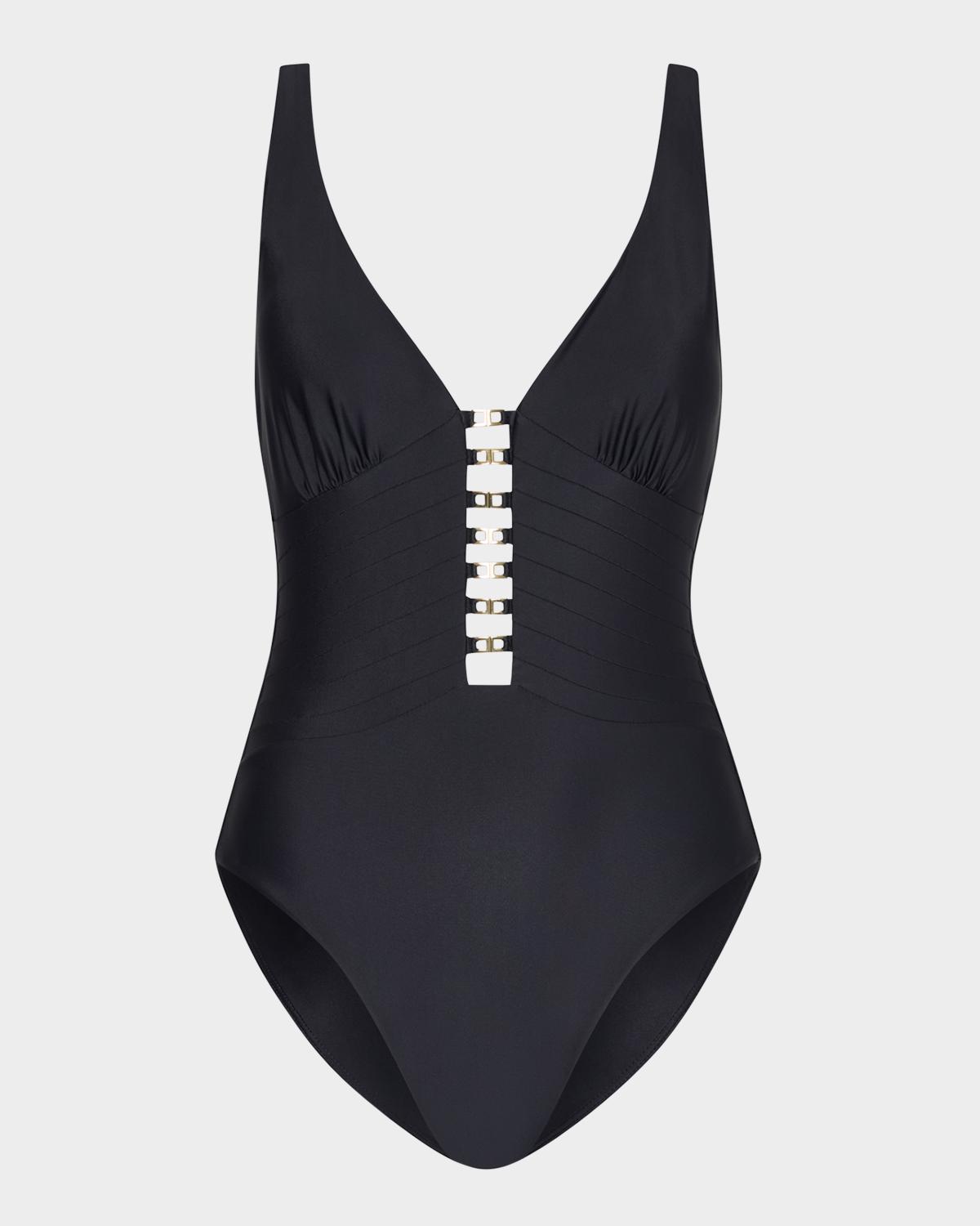 Milly Golden Accent One-Piece Swimsuit