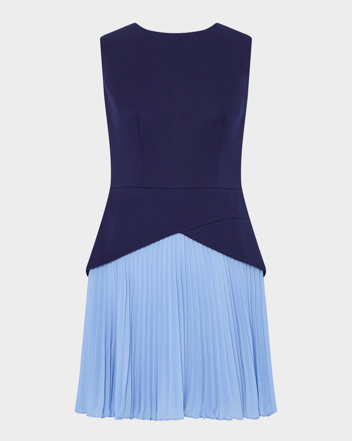 Milly Haddy Cady & Pleated Chiffon Mini Dress